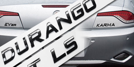 1" ITALICS Gloss Black Lettering