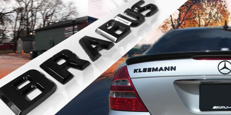 Mercedes Benz Style Gloss Black Lettering