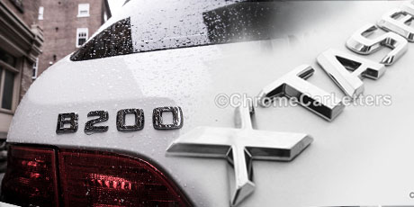 Mercedes Benz Style Chrome Lettering