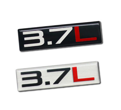 3.7L Engine Type Aluminum Badges 