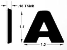 Mercedes Benz Style Chrome Letter Size