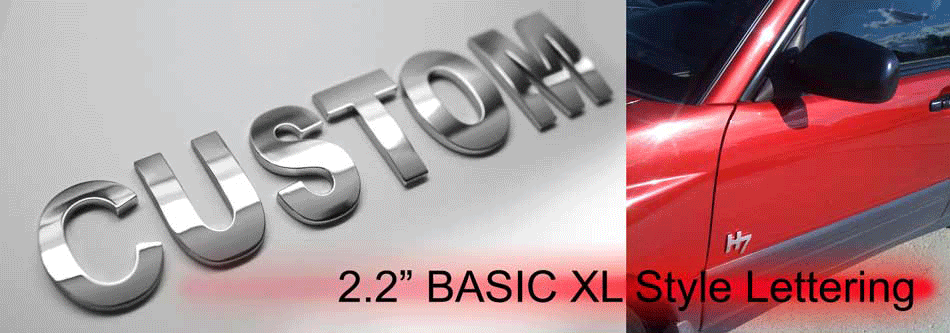 ChromeCarLetters OEM Quality 2 2 XL Basic Style 3D Adhesive Chrome chromecarletters-oem-quality-2-2-xl-basic-style-3d-adhesive-chrome