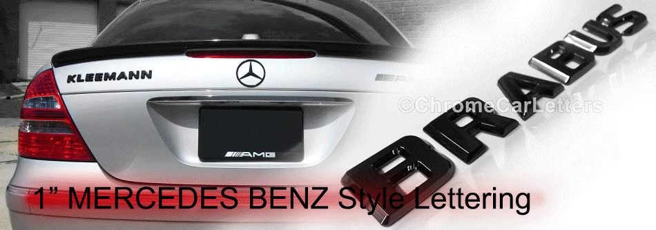 MERCEDES BENZ Style Gloss Black Letters and Numbers